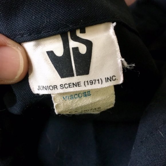 Vintage Junior Scene Black Dress M - Picture 4 of 5